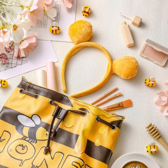 Halloween Bear Costume Accessories Honey Jar Bag and Ears Headband - Picture 5 of 6